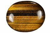 Polished Tiger's Eye Palm Stone - South Africa #115552-1